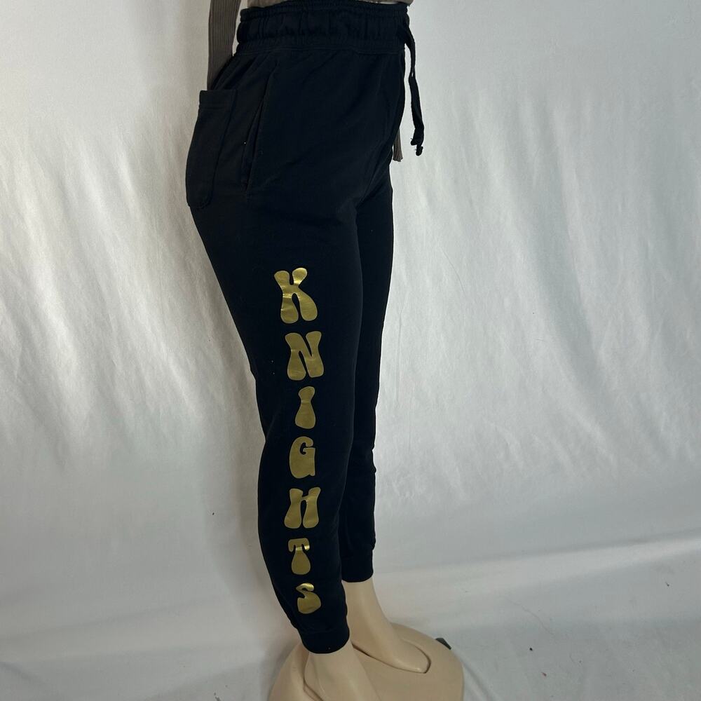 UCF Knights Hanes EcoSmart Jogger Sweatpants Black Gold Size Small
